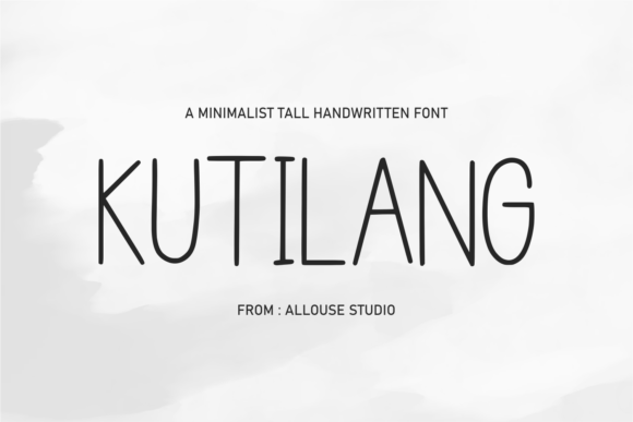 Kutilang: A Minimalist Sans Serif Font for Modern Crafters